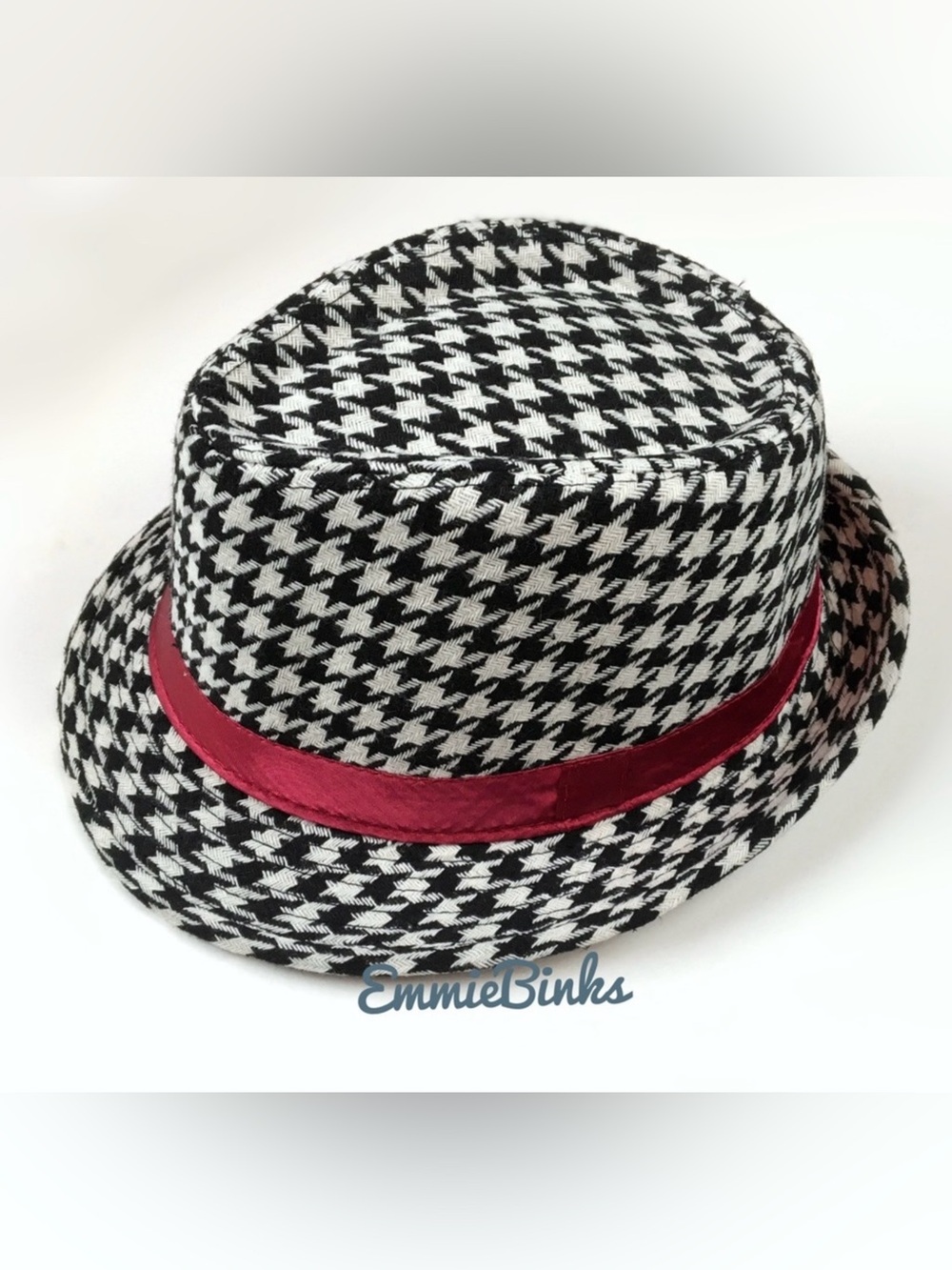 New University of Alabama Coach Bear Bryant Style Houndstooth Fedora Hat Unisex - Picture 2 of 11